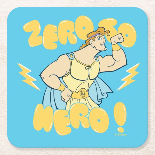 Hercules - Zero to Hero Square Paper Coaster Kartonnen Onderzetters (Voorkant)
