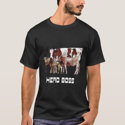 Herd Boss Big Koe leider van de pakketreis T-shirt (Voorkant)