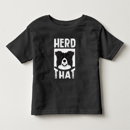 Herd dat Border Collie Gift Dierenvriend Dog Kinder Shirts (Voorkant)
