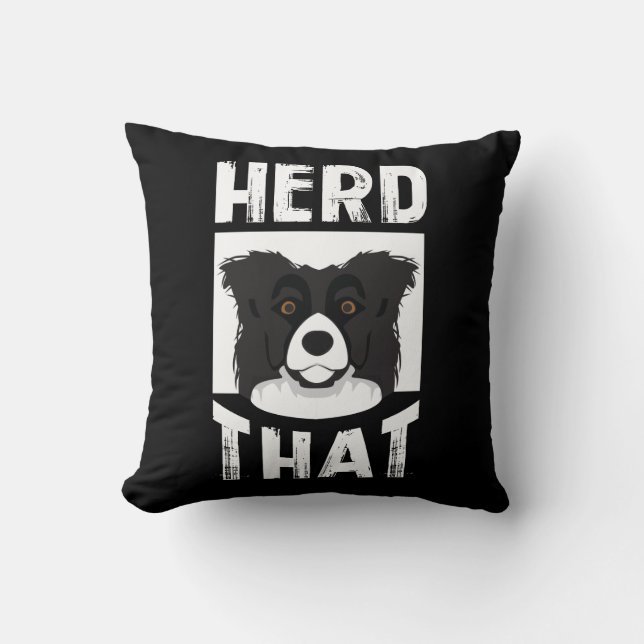 Herd dat Border Collie Gift Dierenvriend Dog Kussen (Voorkant)