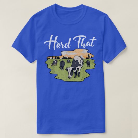 Herd dat Funny Koe Farming Farmer Dierenvriend T-shirt (Design voorkant)