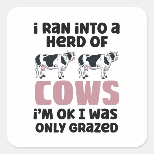 Herd dat, herd van Koeien Klassieke Rond Sticker (Voorkant)