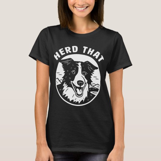 Herd die Border Collie T-shirt (Voorkant)