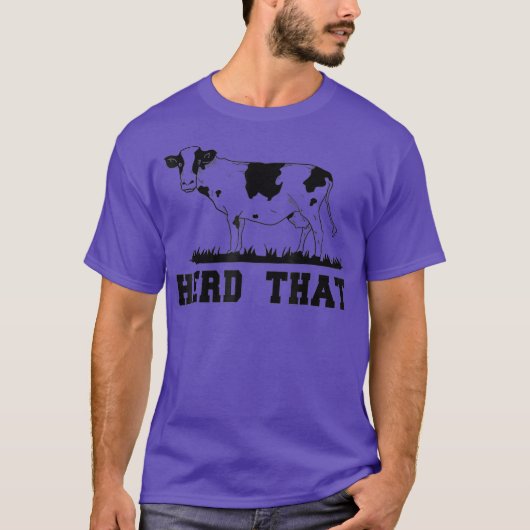 Herd die Grappige Koe Lover Boer Shirt Western (Voorkant)