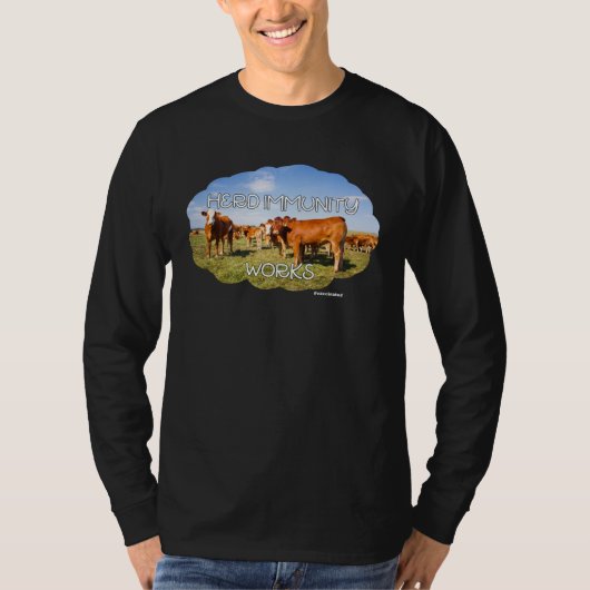 Herd Immunity Works Cows Fun Vaccinated T-shirt (Voorkant)