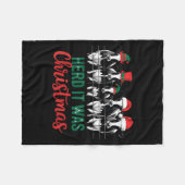 Herd It Was Christmas Cute Festive Cows Xmas Holid Fleece Deken (Voorkant (Horizontaal))