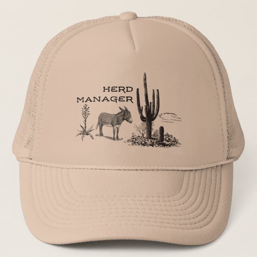 Herd Manager Mesh Trucker Hoed Trucker Pet (Voorkant)