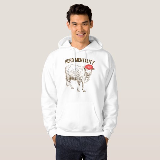 Herd Mentality Sheep for Trump Quote Gezegde Hoodie (Voorkant volledig)
