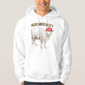 Herd Mentality Sheep for Trump Quote Gezegde Hoodie (Voorkant)