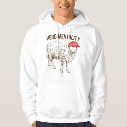 Herd Mentality Sheep for Trump Quote Gezegde Hoodie (Voorkant)