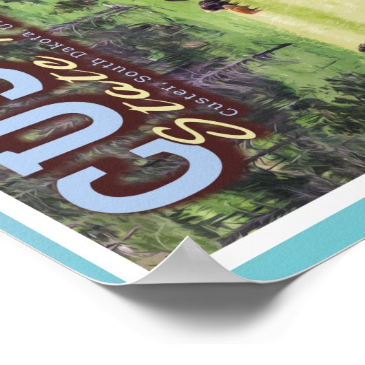 HERD OF BISON - CUSTER STATE PARK - SOUTH DAKOTA POSTER (Hoek)