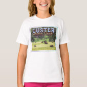 HERD OF BISON - CUSTER STATE PARK - SOUTH DAKOTA T-SHIRT (Voorkant)