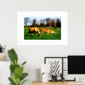 HERD OF JERSEY KOEIEN POSTER (Thuiskantoor)
