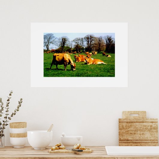 HERD OF JERSEY KOEIEN POSTER (Keuken)