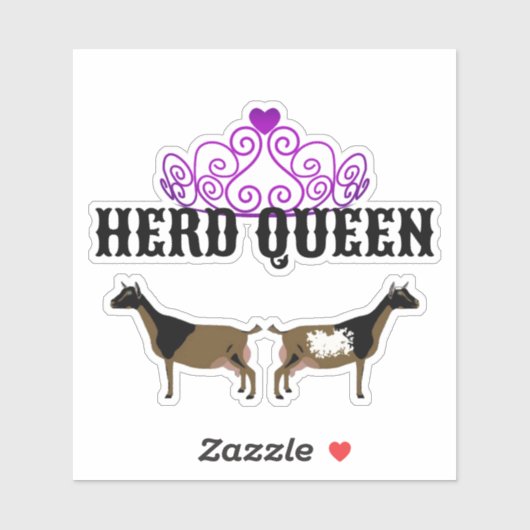 Herd Queen -  Nigerian Dwarf Goat Sticker (Vel)