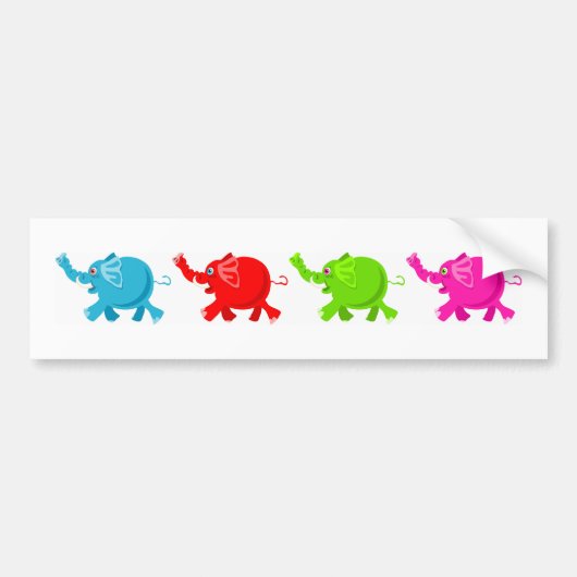 Herd van Elephants Bumpersticker (Voorkant)