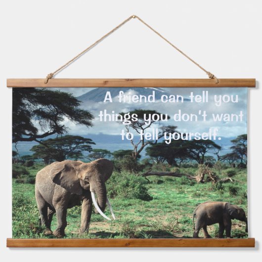 Herd van Elephants Hangend Wandkleed (Voorkant)