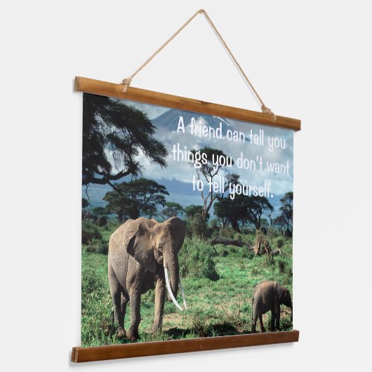 Herd van Elephants Hangend Wandkleed (Gebogen)