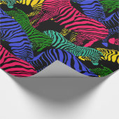 Herd van Fantasy Colored Zebra Cadeaupapier (Hoek)