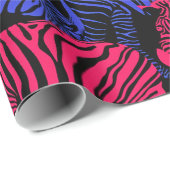 Herd van Fantasy Colored Zebra Cadeaupapier (Rol Hoek)