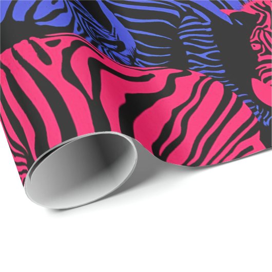 Herd van Fantasy Colored Zebra Cadeaupapier (Rol Hoek)