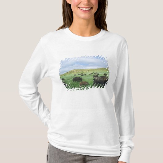 Herd van het grasgras van Bison-gras in Theodore T-shirt (Voorkant)