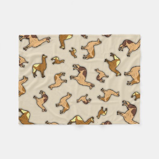 Herd van Llamas Fleece Deken (Voorkant (Horizontaal))