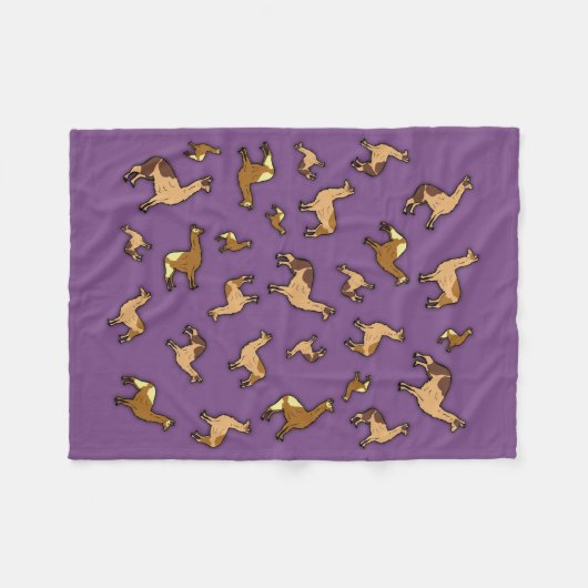 Herd van Llamas Fleece Deken (Voorkant (Horizontaal))
