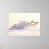 Herd van paarden die op de Bestratcanvas Druk lope Canvas Afdruk (Voorkant)