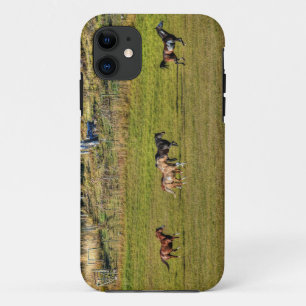 Herd van paarden die op een BC Ranch lopen Case-Mate iPhone Case