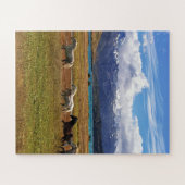 Herd van paarden Galloping in Field Legpuzzel (Horizontaal)