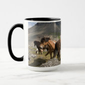 Herd van paarden, nabij Hofn, IJsland Mok (Links)