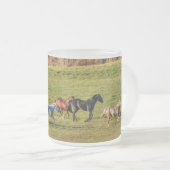 Herd van Ranch Horses Equine Photo 2 Matglas Koffiemok (Voorkant rechts)