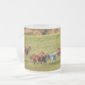 Herd van Ranch Horses Equine Photo 2 Matglas Koffiemok (Voorkant links)