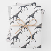 Herd van Silver Girafficorns-verrijkt patroon Inpakpapier Vel (In situ)