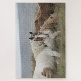 Herd van wilde paarden legpuzzel