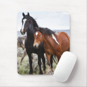 Herd van wilde paarden muismat (Met muis)