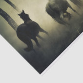 Herd van wilde paarden tissuepapier (Detail)