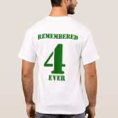 Herdacht op 4 ooit t-shirt (Achterkant)