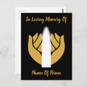 Herdenk de sterfdag van een geliefde briefkaart (Voorkant / Achterkant)