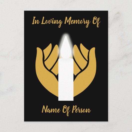 Herdenk de sterfdag van een geliefde briefkaart (Voorkant)