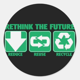 Herdenk de toekomst, Recyclen Ronde Sticker