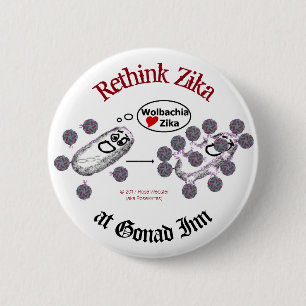 Herdenk de Zika-Button van RoseWrites Ronde Button 5,7 Cm