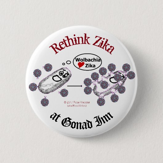 Herdenk de Zika-Button van RoseWrites Ronde Button 5,7 Cm (Voorkant)