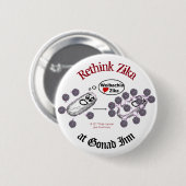 Herdenk de Zika-Button van RoseWrites Ronde Button 5,7 Cm (Voorkant /achterkant)