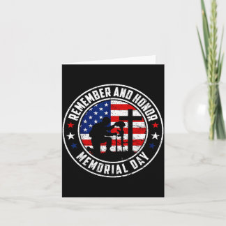 Herdenk en eer Memorial Day-vlag USA Gesneuveld Kaart