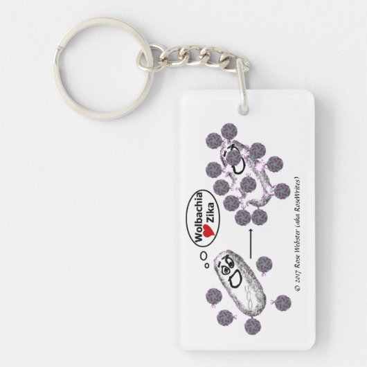 Herdenk Zika 2-gesteunde Sleutelhanger door RoseWr (Voorkant)