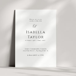 Herdenken met elegantie: een viering van het leven kaart