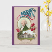 Herdenkend George Washington Kaart (Gele Bloem)