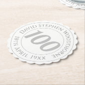 Herdenking 100e verjaardag van de geboorte kartonnen onderzetters (Gekanteld)